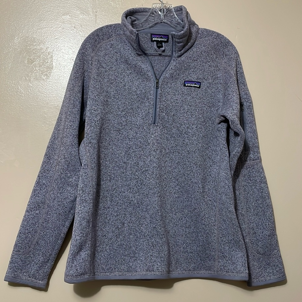 Patagonia Women's Better Sweater 1/4-Zip Fleece Pullover - Gray Size Large
